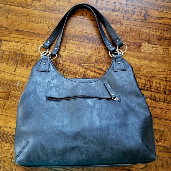 Rosetti Black Triple Section Shoulder Bag - Picture 5 of 15